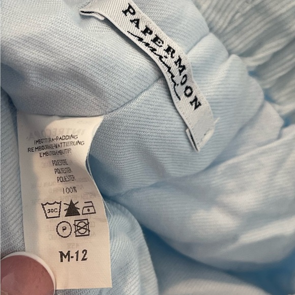 Cozy Designer Baby Outfit PAPERMOON mini Size 12 Months Light Blue Warm - Picture 10 of 16